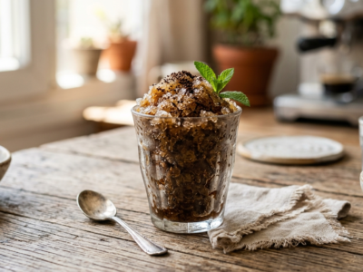 Granité au café sans lactose ni œuf