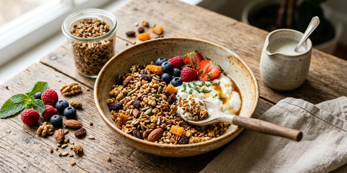 Granola sans sucre ajouté et sans gluten maison