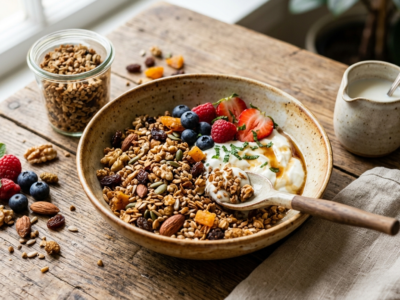 Granola sans sucre ajouté et sans gluten maison