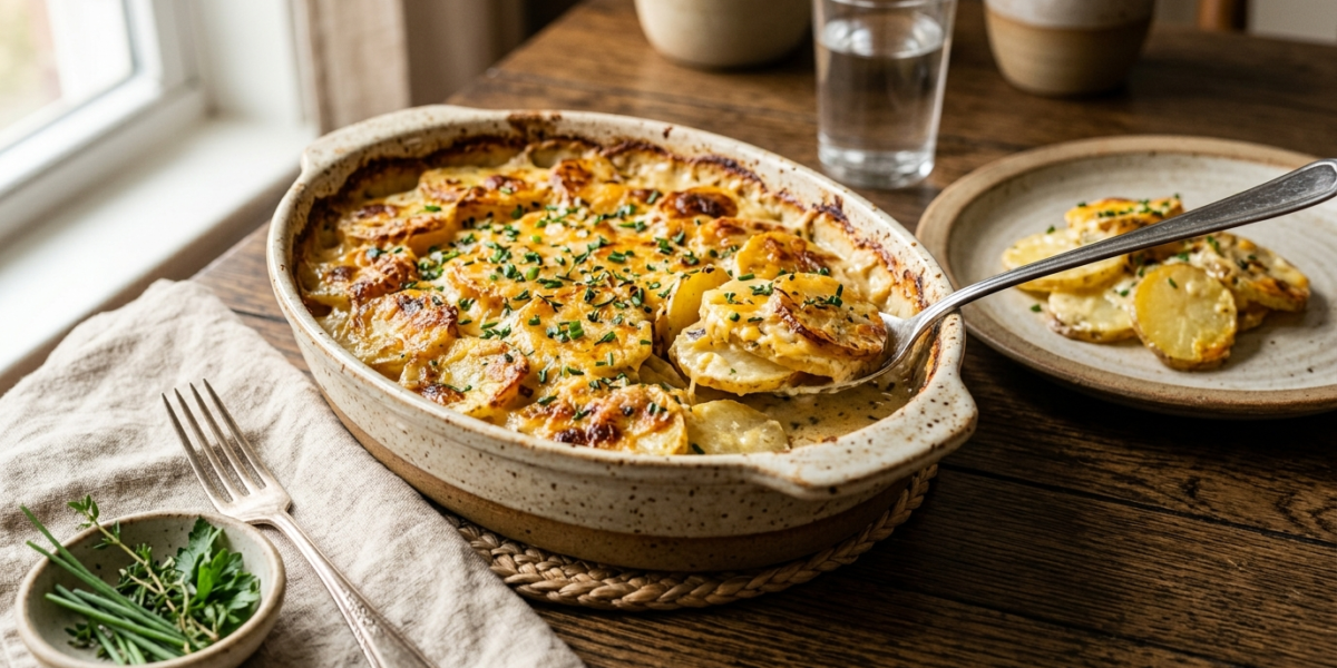 Gratin de pommes de terre low FODMAP sans lactose