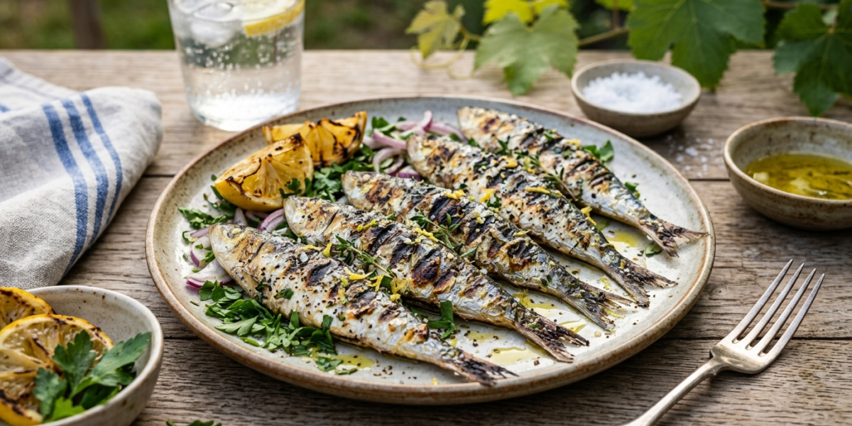 Grillades de sardines au citron sans gluten et sans lactose