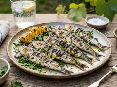Grillades de sardines au citron sans gluten et sans lactose