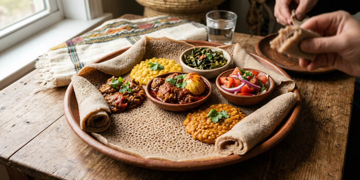Injera sans gluten : la galette éthiopienne traditionnelle revisitée