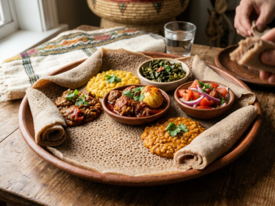 Injera sans gluten : la galette éthiopienne traditionnelle revisitée