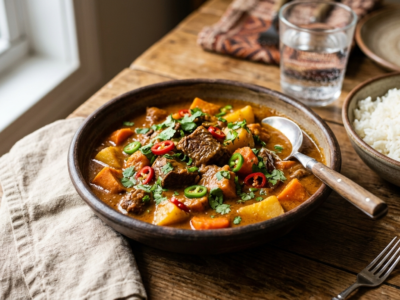 Mafé de bœuf sans gluten et sans arachides