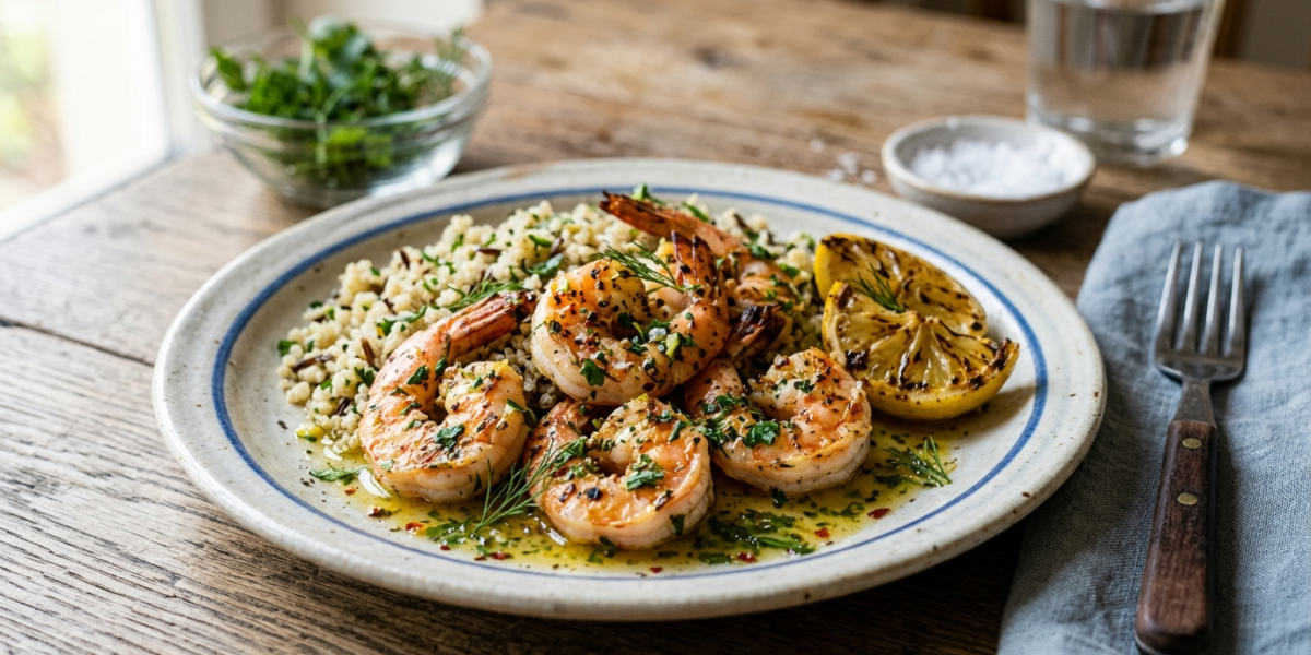 Marinade de gambas au citron sans lactose