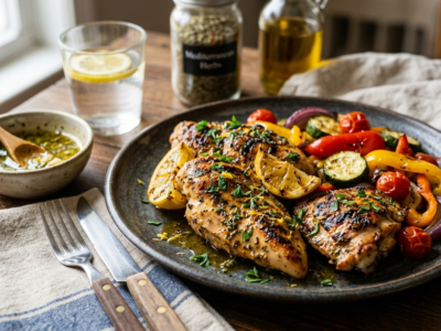 Marinade pour poulet sans gluten aux saveurs méditerranéennes