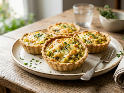 Mini quiches aux poireaux sans gluten
