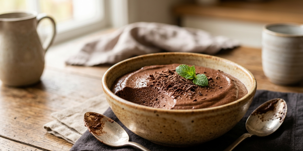 Mousse au chocolat sans fruits à coque et sans lactose