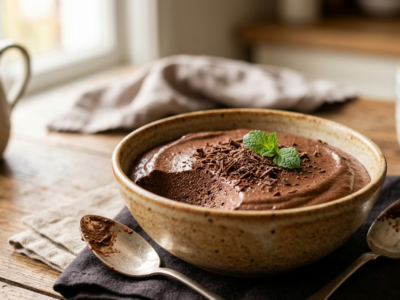 Mousse au chocolat sans fruits à coque et sans lactose