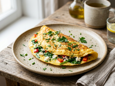 Omelette Low FODMAP sans lactose