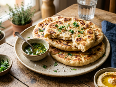 Pain plat sans levure et sans lactose facile