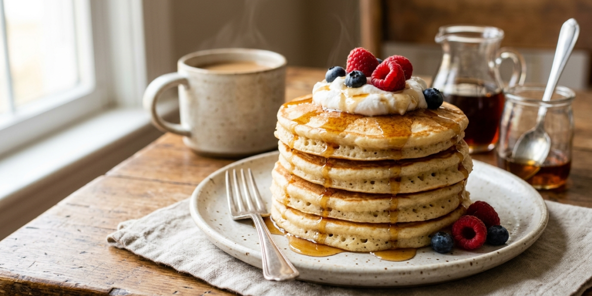 Pancakes moelleux sans gluten et sans fruits à coque