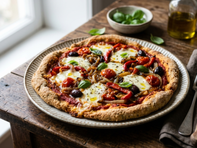 Pizza sans levure et sans gluten maison