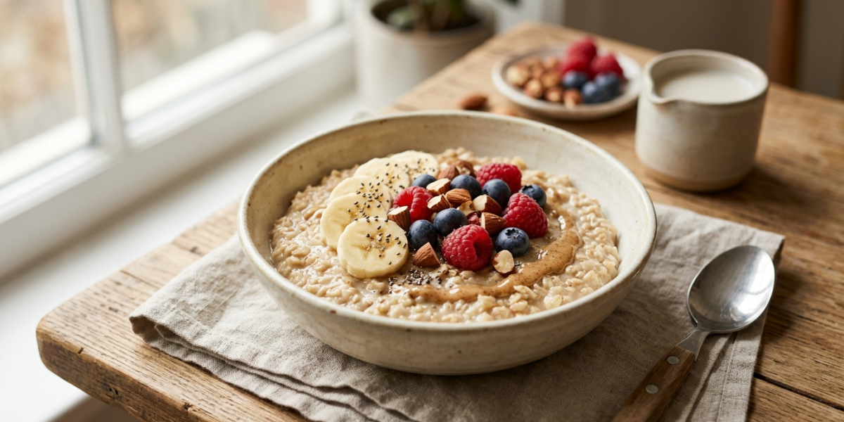 Porridge sain sans sucre, sans gluten et sans lactose