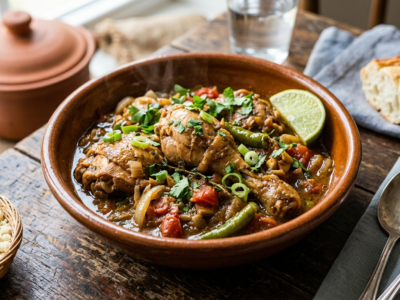 Poulet Kedjenou sans lactose : ragoût ivoirien parfumé et épicé