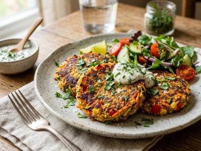 Recette Vegan Sans Gluten Facile : Galettes de Quinoa aux Légumes