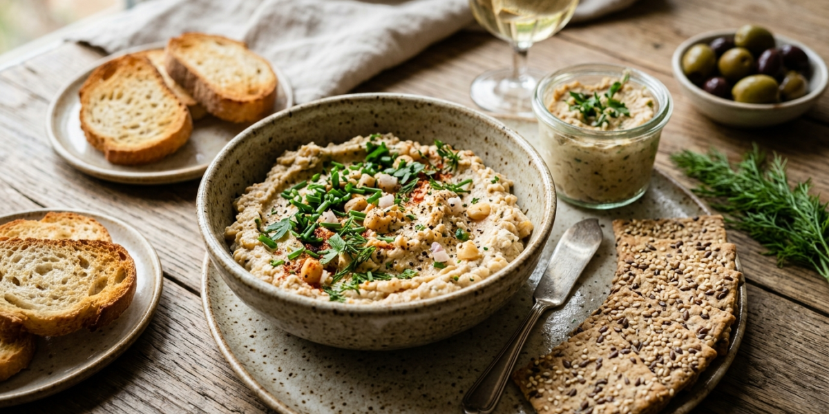 Rillettes végétales de pois chiches sans gluten et sans lactose