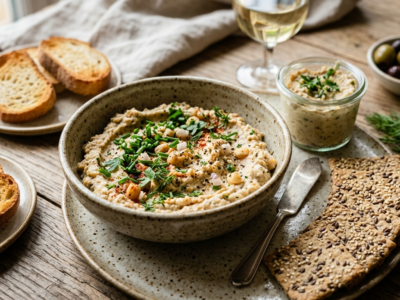 Rillettes végétales de pois chiches sans gluten et sans lactose