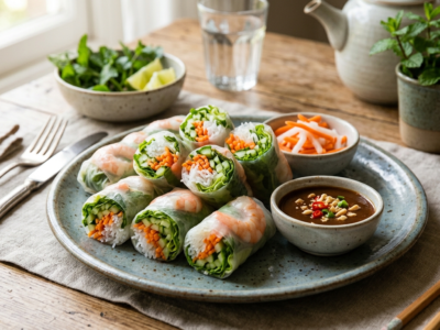 Rouleaux de printemps sans gluten et sans lactose