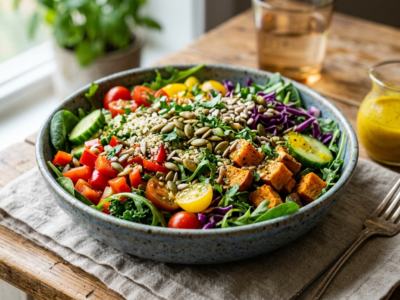 Salade anti-inflammatoire colorée sans noix