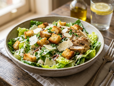 Salade Caesar Low FODMAP sans gluten et sans lactose