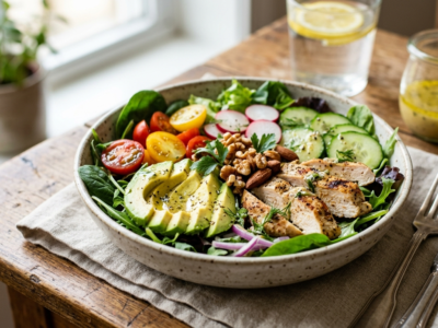 Salade Keto sans Gluten et sans Lactose