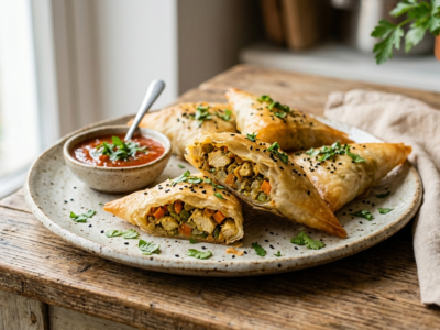 Samoussa au poulet sans gluten et sans lactose