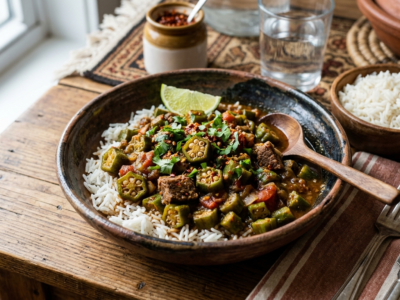 Sauce gombo sans lactose traditionnelle