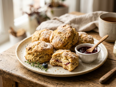 Scones sans levure et sans lactose, moelleux et savoureux