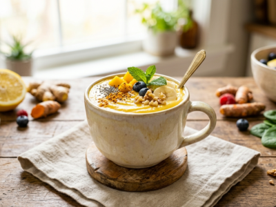 Smoothie anti-inflammatoire sans gluten et sans lactose