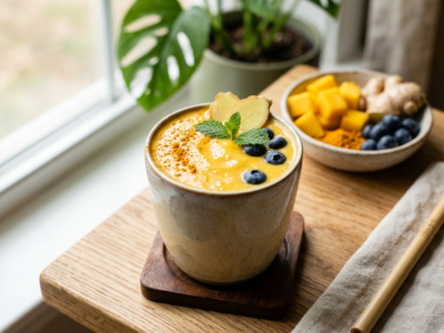 Smoothie anti-inflammatoire sans lactose et sans soja