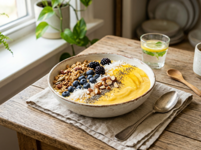 Smoothie Bowl Mangue Sans Lactose et Sans Gluten
