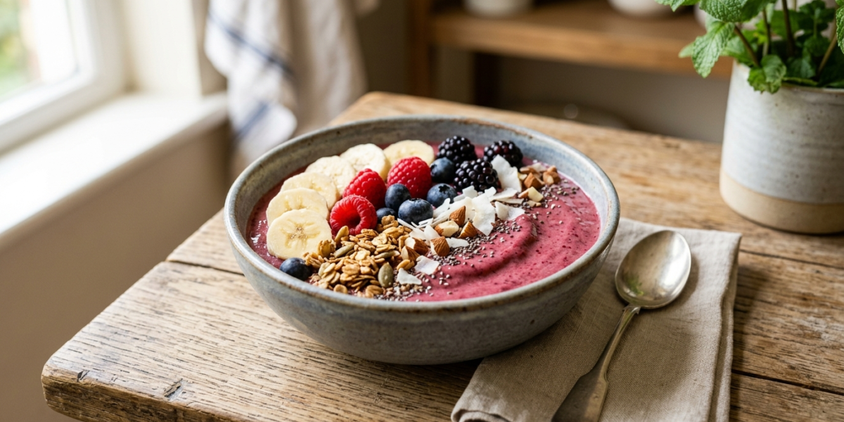 Smoothie bowl vegan sans gluten sans soja