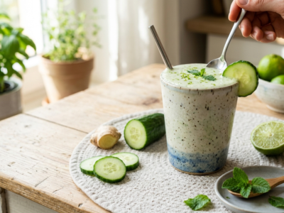 Smoothie frais sans fruits à coque ni arachides