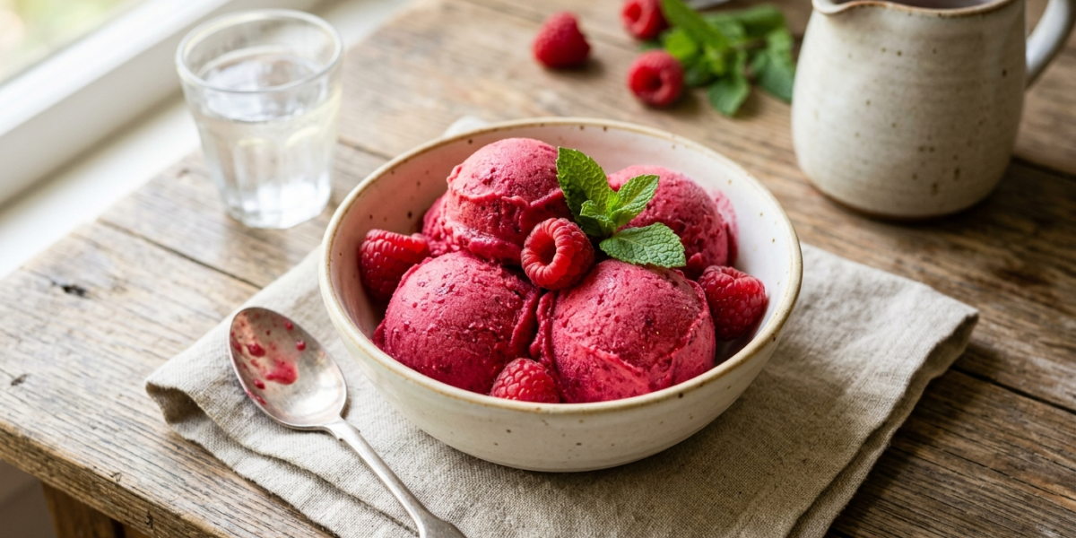 Sorbet Framboise Sans Gluten Sans Œuf