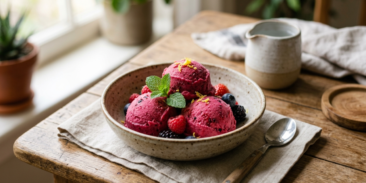 Sorbet maison sans sucre ajouté et sans gluten