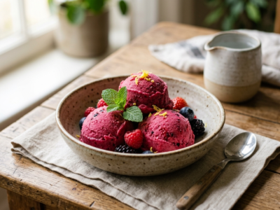 Sorbet maison sans sucre ajouté et sans gluten