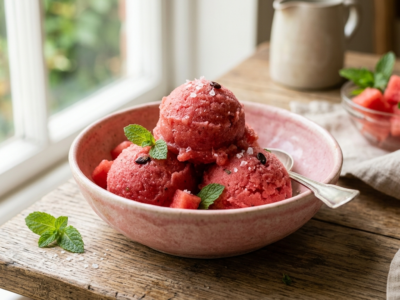 Sorbet pastèque sans gluten sans lactose