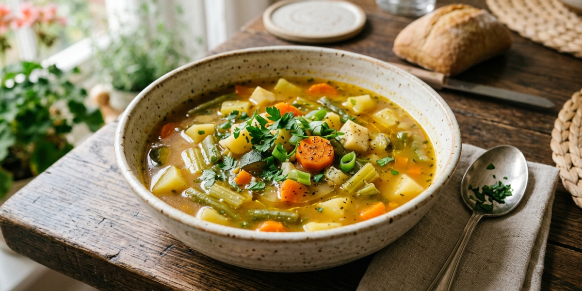 Soupe de légumes Low FODMAP sans oignon