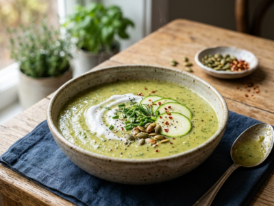 Soupe Keto Sans Lactose aux Courgettes et Coco
