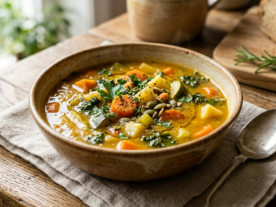 Soupe Paléo Sans Gluten Sans Lactose aux Légumes de Saison