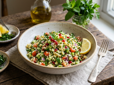 Taboulé de millet sans gluten et sans œuf
