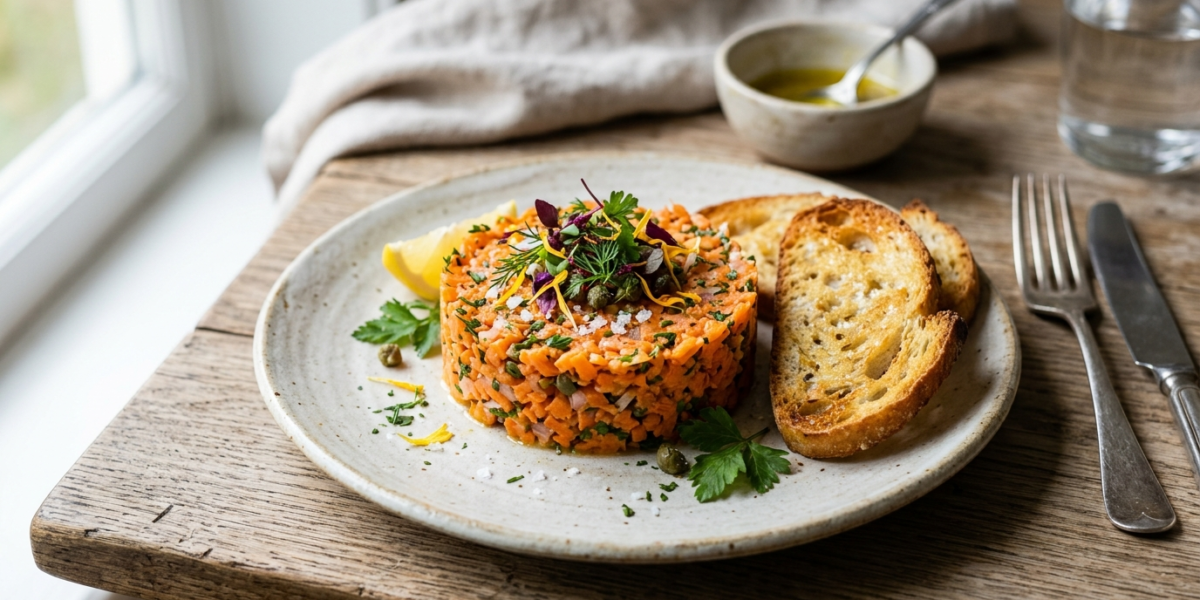 Tartare de carotte sans gluten et sans lactose