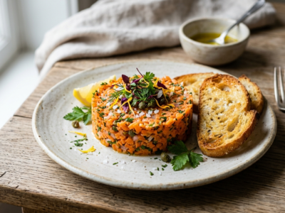 Tartare de carotte sans gluten et sans lactose