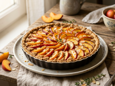 Tarte aux nectarines sans gluten et sans lactose