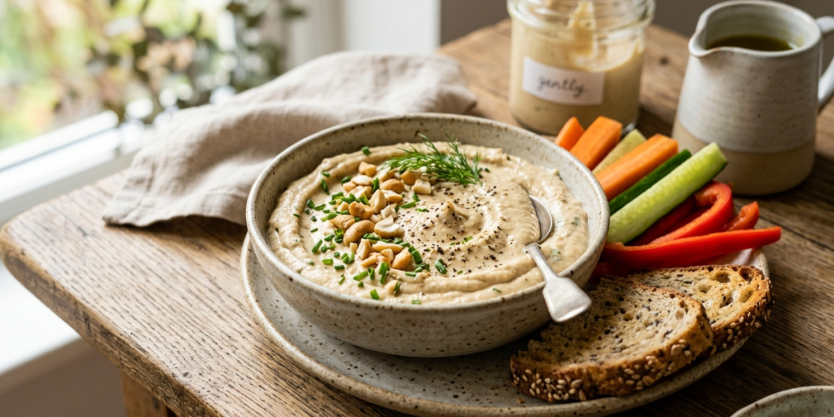 Tartinade aux noix de cajou sans gluten et sans lactose