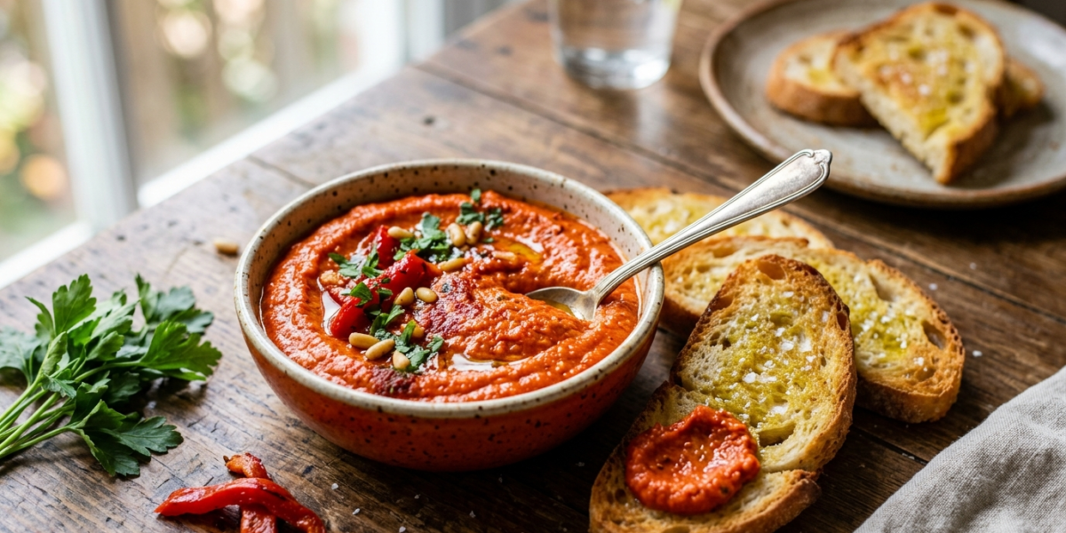 Tartinade de poivron rouge sans œuf