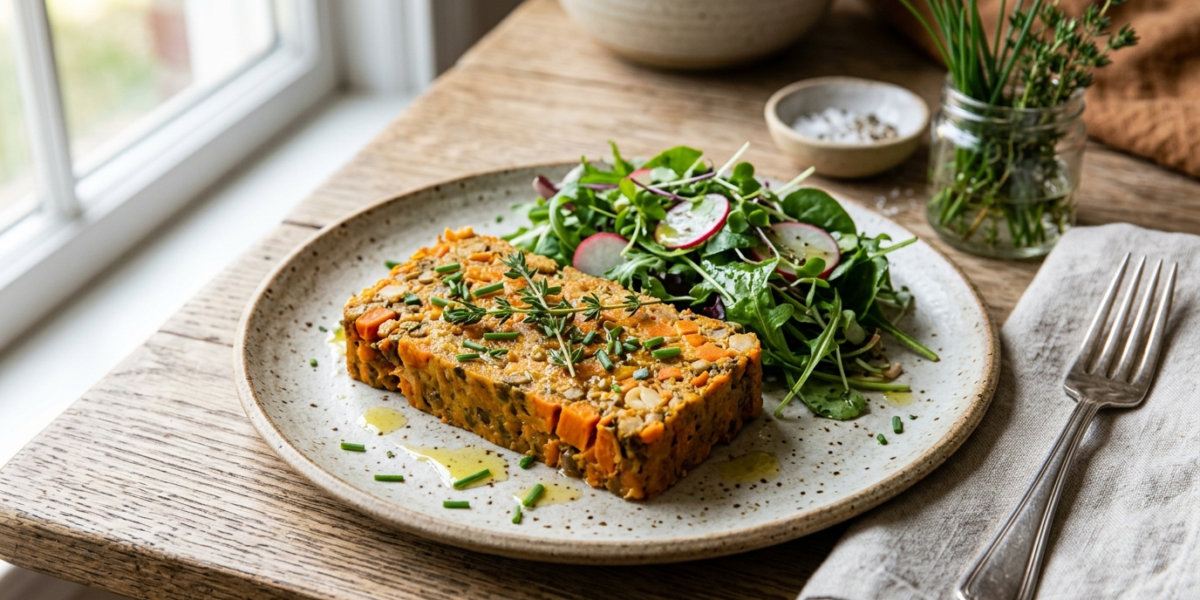 Terrine végétale à la carotte sans gluten et sans œuf