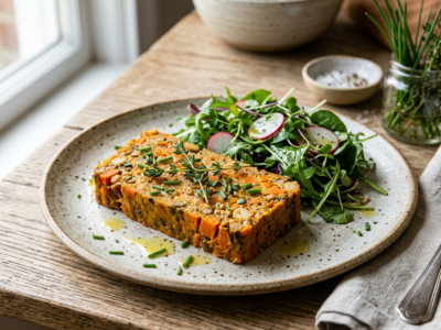 Terrine végétale à la carotte sans gluten et sans œuf